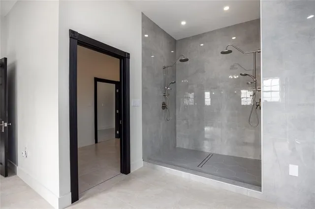 a kitchen with counter top space cabinets and stainless steel appliances