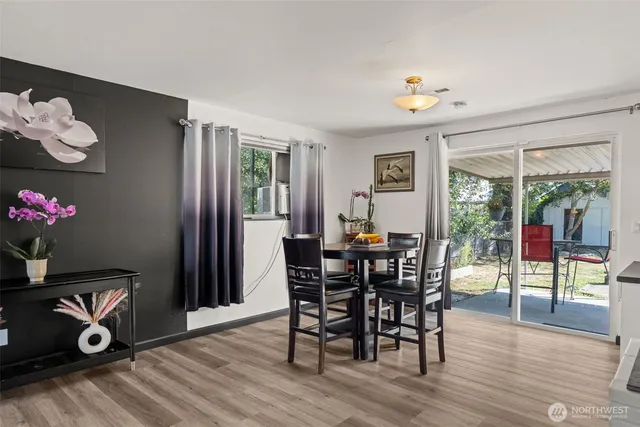 a kitchen with a sink stove and refrigerator