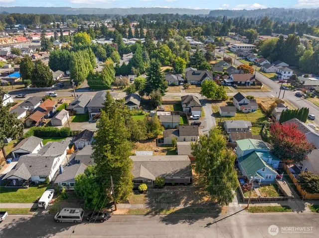 an aerial view of a city with lots of residential buildings