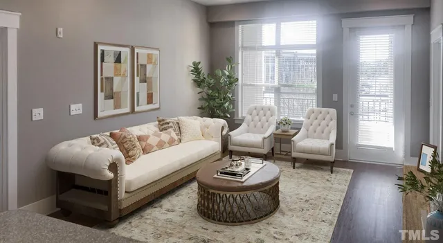 a kitchen with granite countertop a stove a sink a dining table and chairs