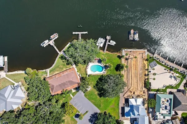 an aerial view of multiple house