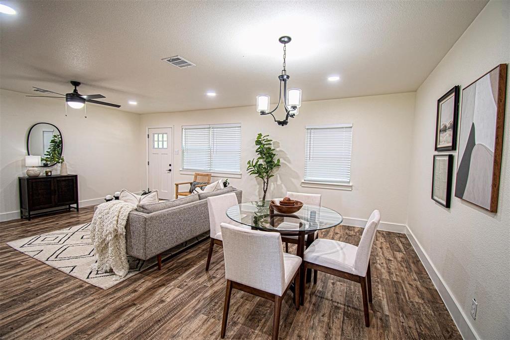 551 East Burks Street Pilot Point, TX 76258 - Photo 9 of 29 a living room with furniture and a wooden floor