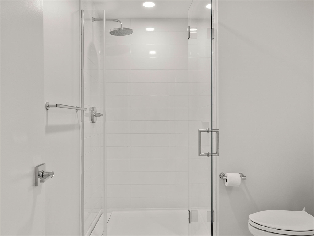 191 Washington Street, Unit 507 Boston, MA 02135 - Photo 7 of 23 a bathroom with a shower and a toilet