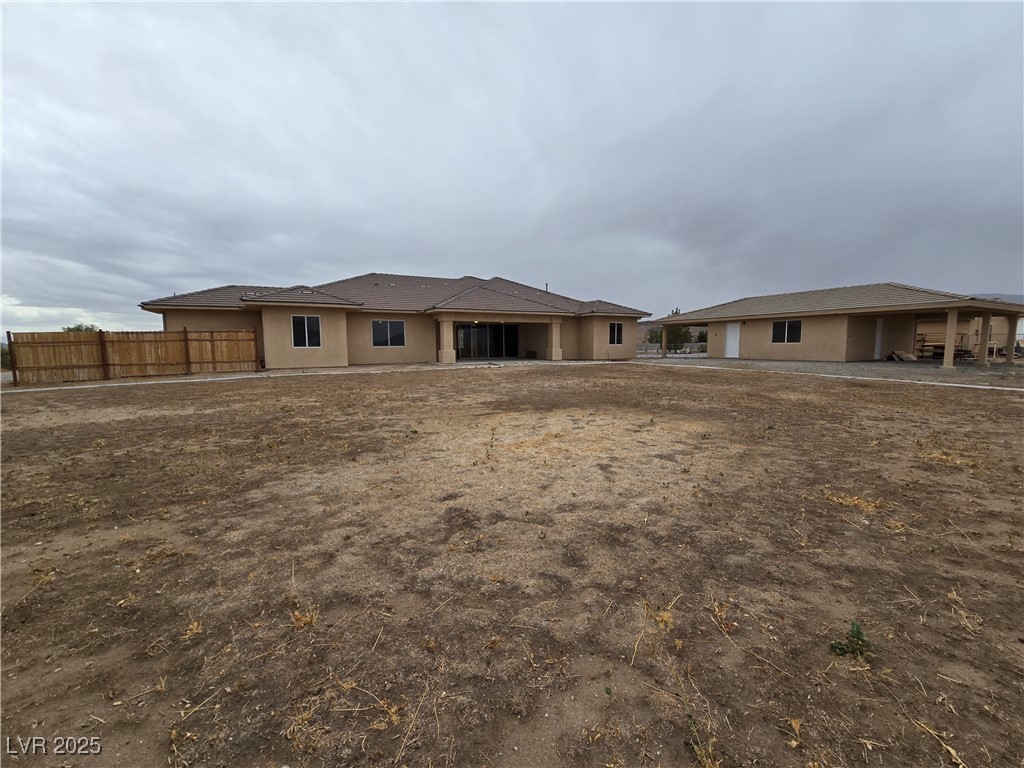 4320 Tiger Road Pahrump, NV 89048 - Photo 32 of 33 Back of property with stucco siding
