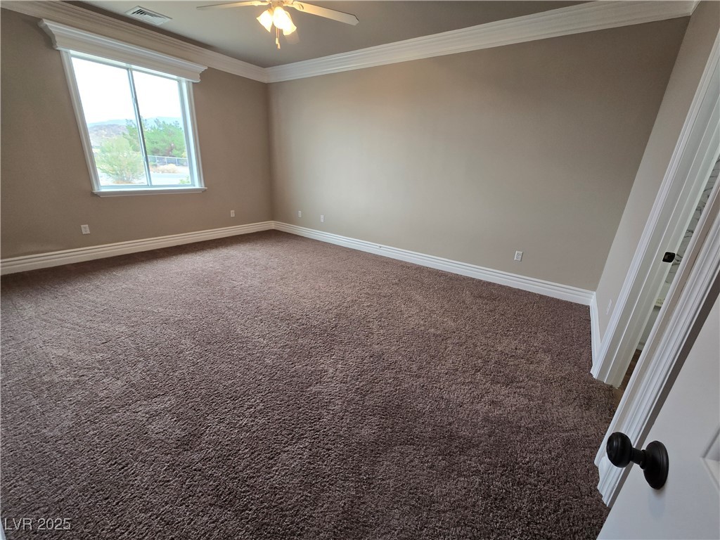 4320 Tiger Road Pahrump, NV 89048 - Photo 8 of 33 Bedroom #1 with ornamental molding, and a ceiling fan