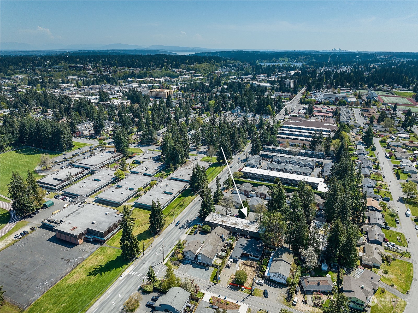 20620 76th Avenue West, Unit D Edmonds, WA 98026 - Photo 28 of 30 an aerial view of a city with lots of residential buildings