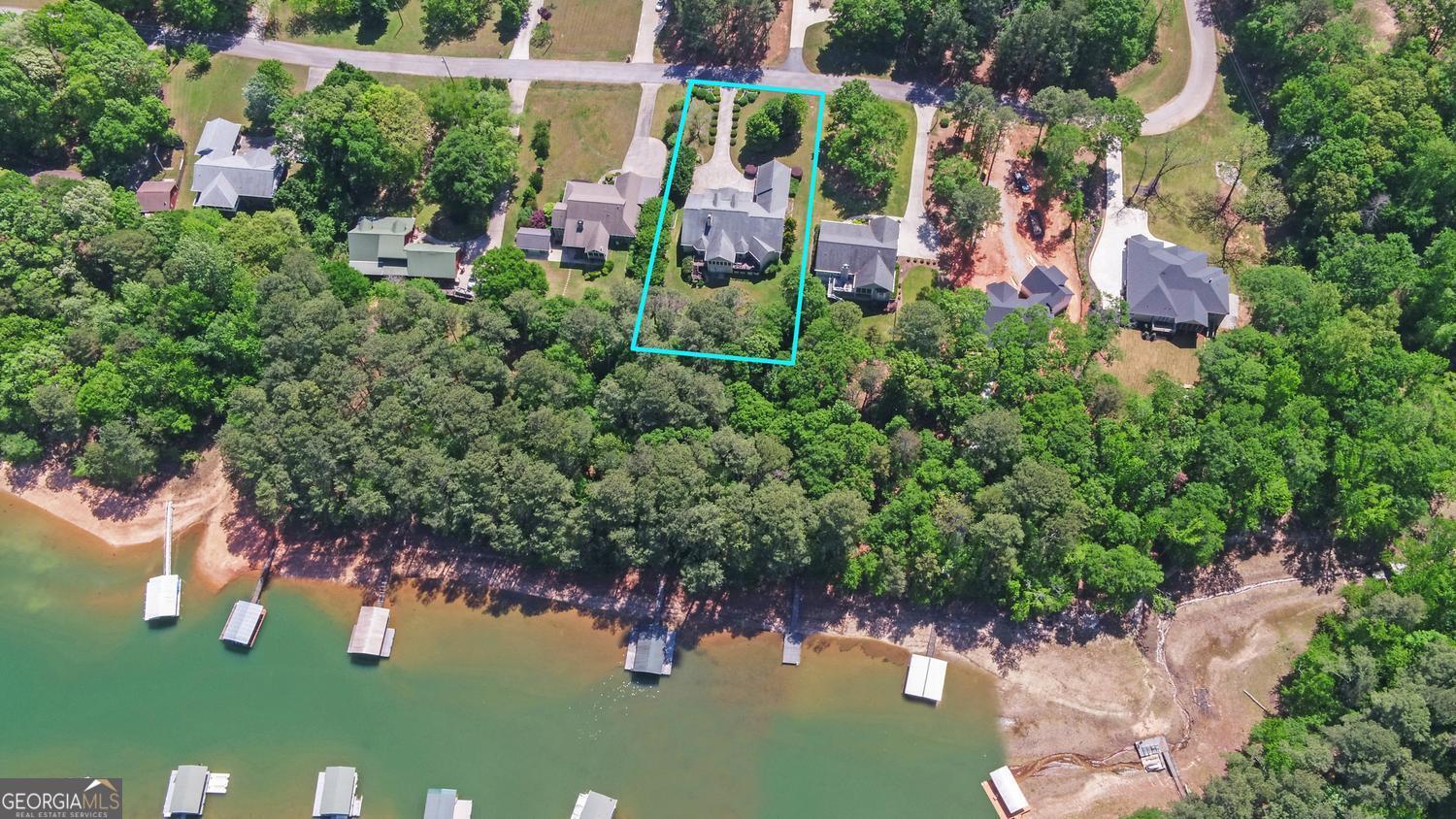 227 Capri Drive Hartwell, GA 30643 - Photo 63 of 75 an aerial view of a house with yard swimming pool and outdoor seating