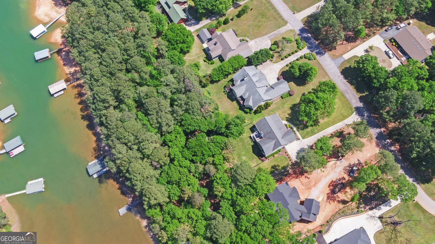 227 Capri Drive Hartwell, GA 30643 - Photo 67 of 75 an aerial view of a house with a lake view