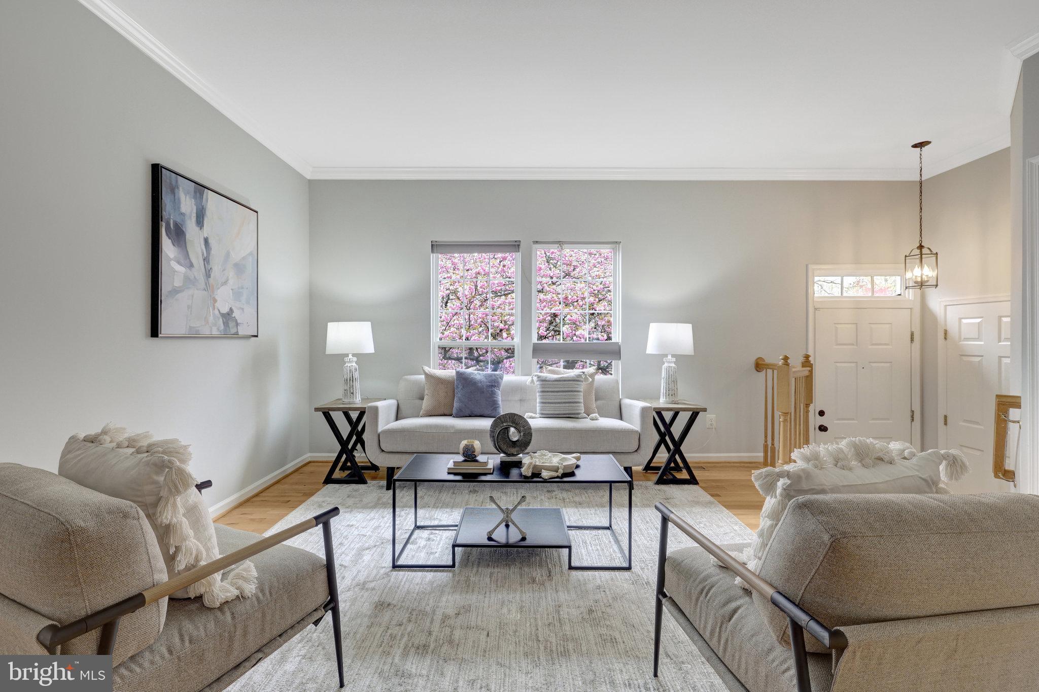 43233 Stillforest Terrace Ashburn, VA 20147 - Photo 2 of 24 a living room with furniture and a large window