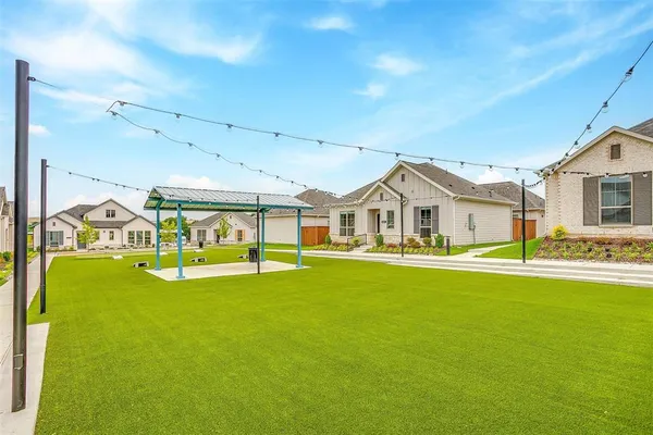 a aerial view of a house with swimming pool