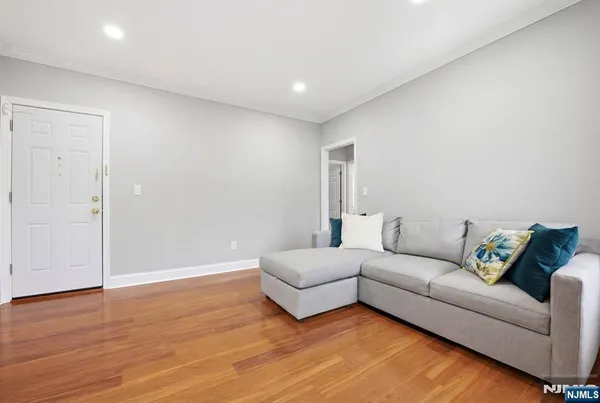 a living room with furniture and a couch