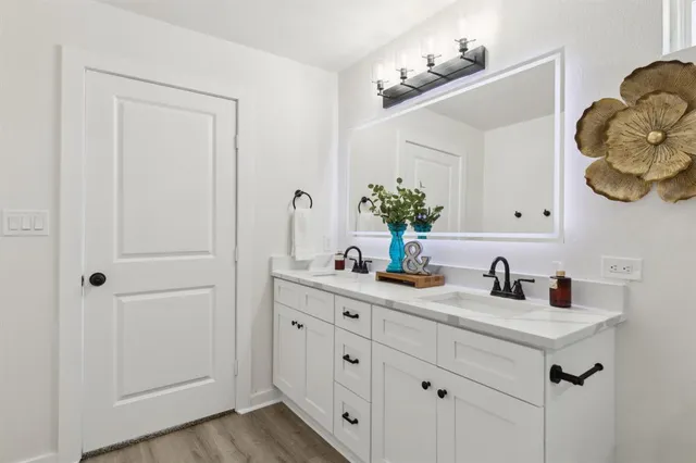 a bathroom with a shower and toilet