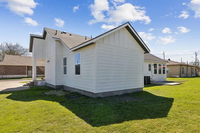 a backyard of a house