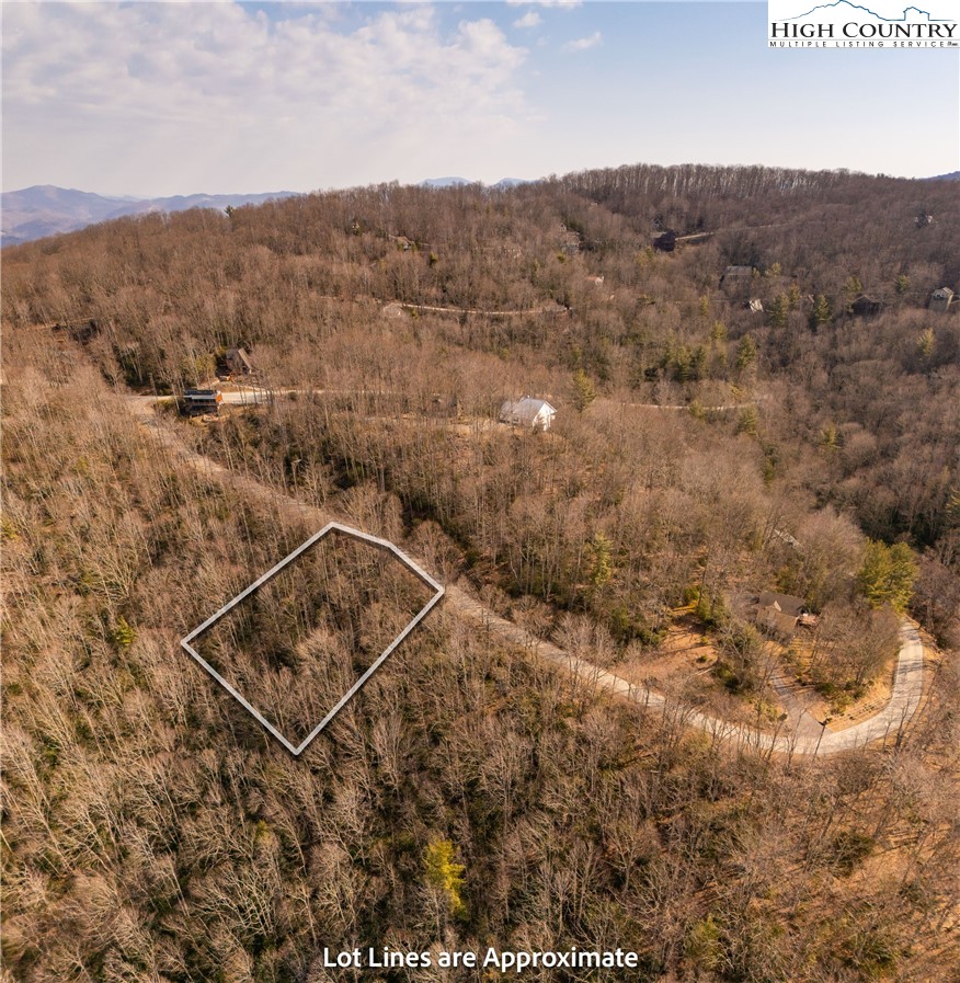 1122 Pine Ridge Road Beech Mountain, NC 28604 - Photo 32 of 38 an aerial view of house with yard and mountain view in back