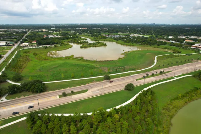 a view of a city and an ocean view