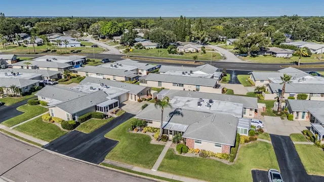 an aerial view of a city