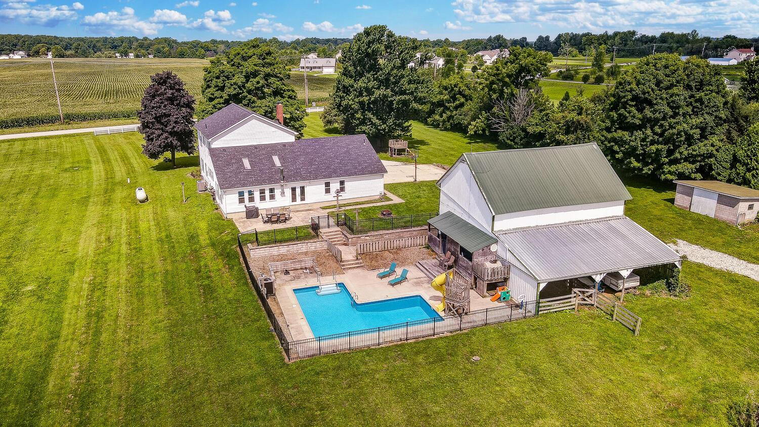 2616 Lytle Road Centerburg, OH 43011 - Photo 5 of 63 aerial view of backyard