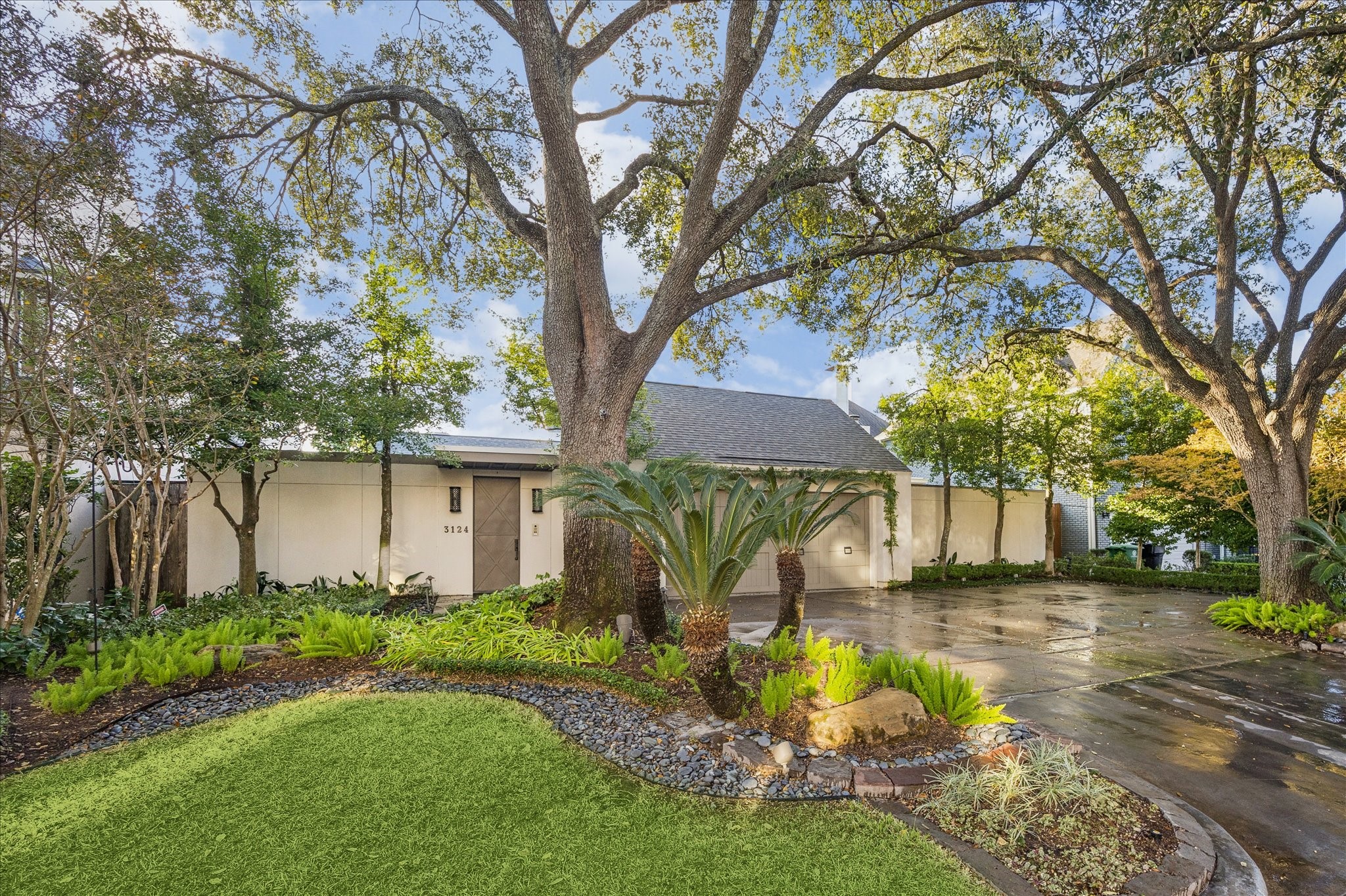 3124 Mid Lane Houston, TX 77027 - Photo 2 of 41 a view of backyard of house with green space