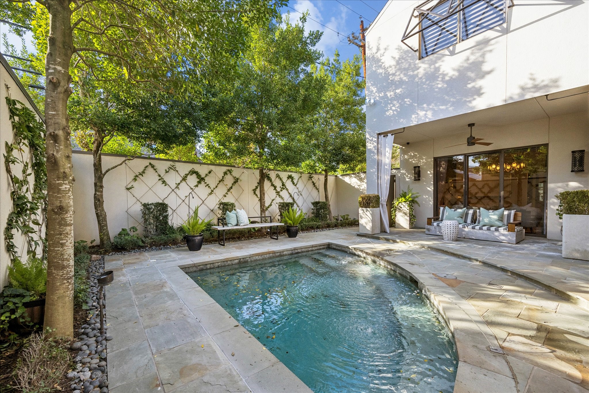 3124 Mid Lane Houston, TX 77027 - Photo 40 of 41 a view of a swimming pool with a patio