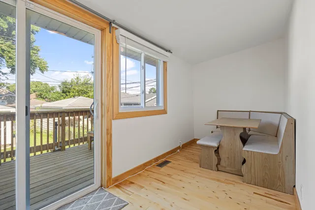 a room that has a bed and a window