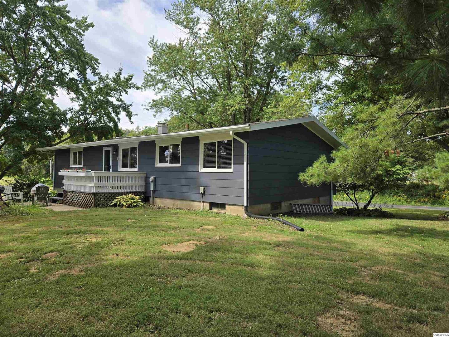 7955 Sugar Grove Road Rushville, IL 62681 - Photo 4 of 26 a backyard of a house with yard table and chairs