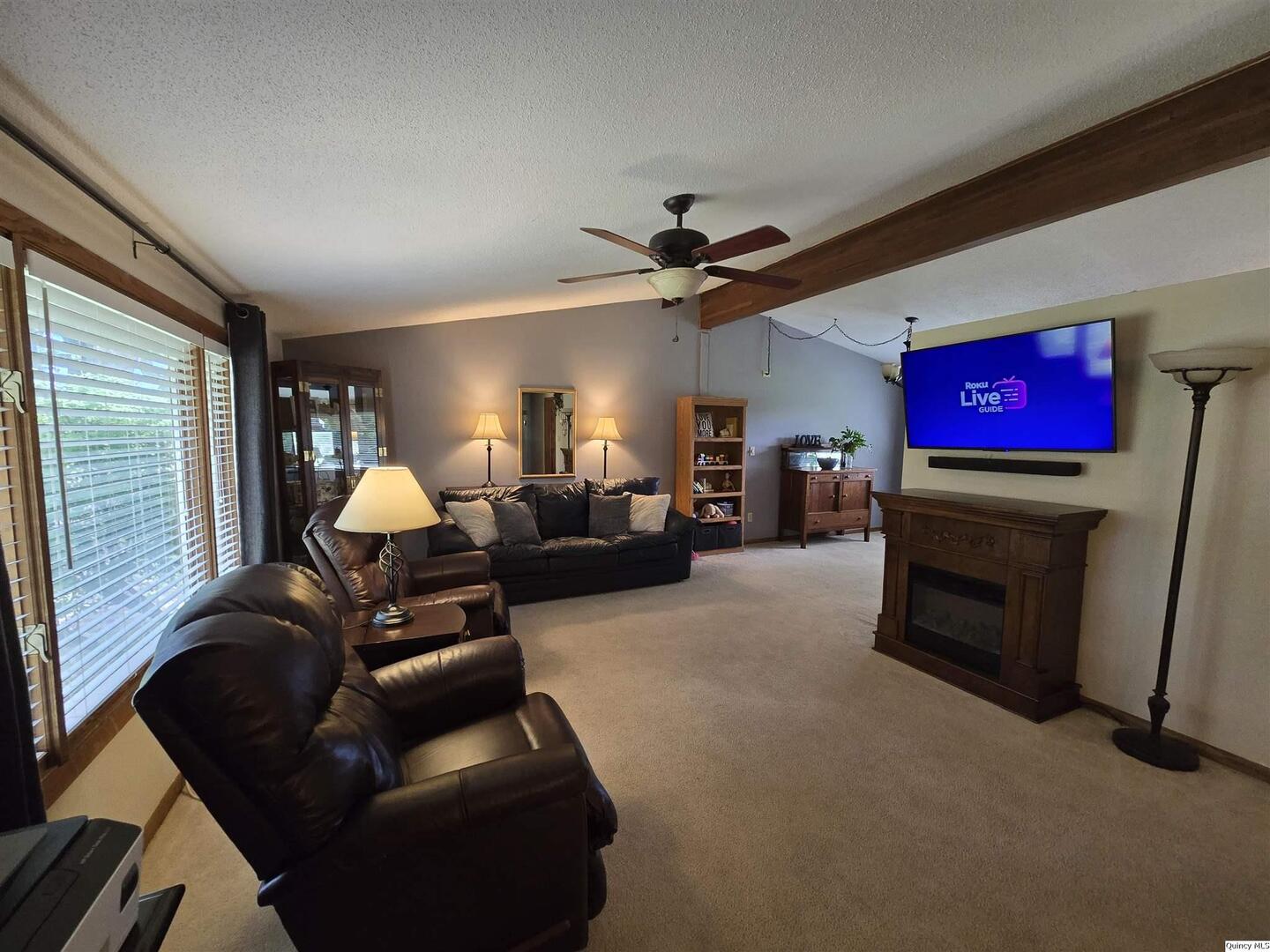 7955 Sugar Grove Road Rushville, IL 62681 - Photo 8 of 26 a living room with furniture and a flat screen tv