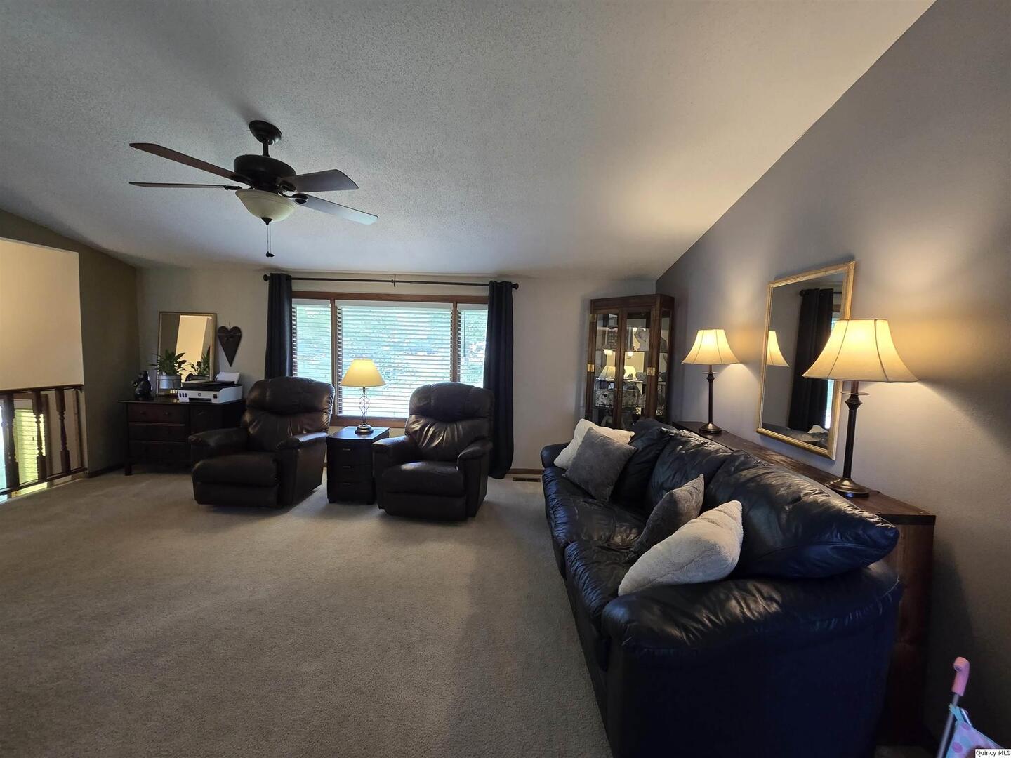 7955 Sugar Grove Road Rushville, IL 62681 - Photo 9 of 26 a living room with furniture and a ceiling fan