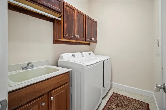 a view of a park with palm trees