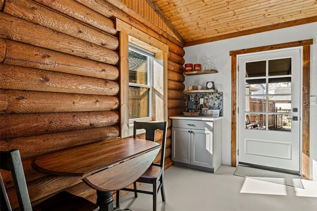 a outdoor space with balcony and furniture