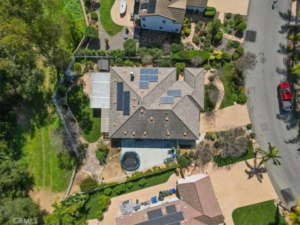 an aerial view of multiple house