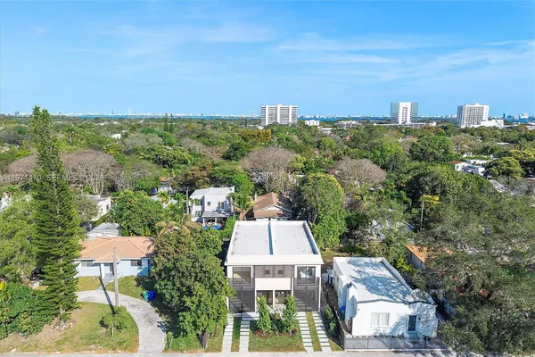an aerial view of multiple house