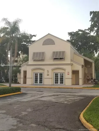 a view of a large white building