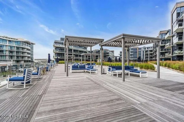 a outdoor space with lots of table and chairs