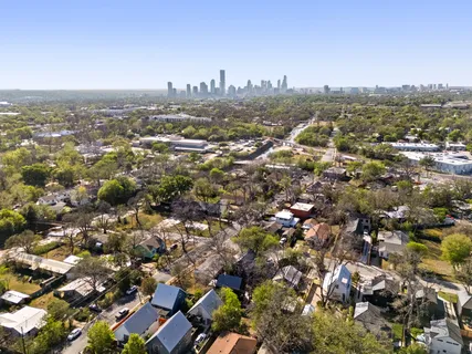 an aerial view of multiple house