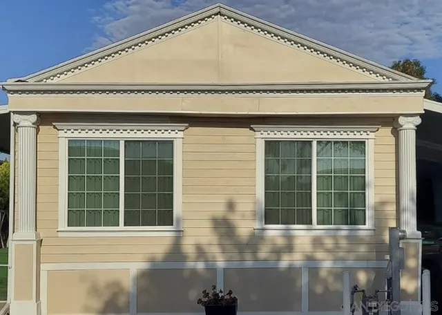 a front view of a building