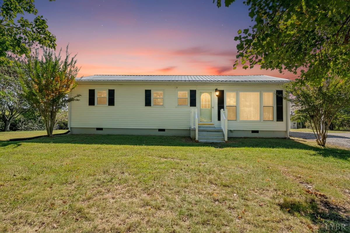 a house view with a garden space