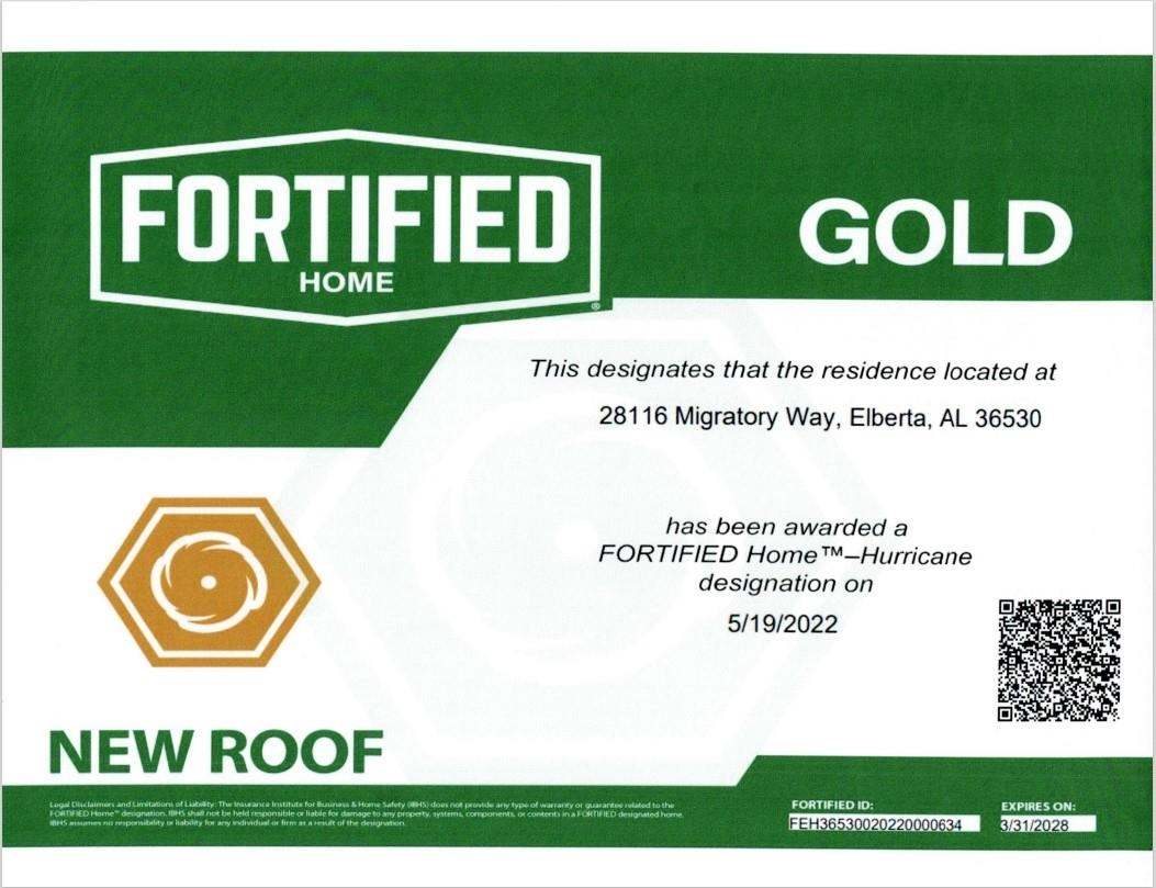 28116 Migratory Way, Unit LOT 105 Elberta, AL 36530 - Photo 4 of 75 Gold Fortified Certificate
