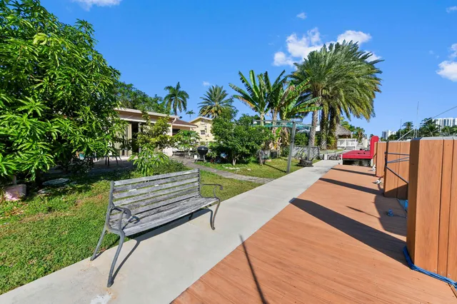 a park view with a bench
