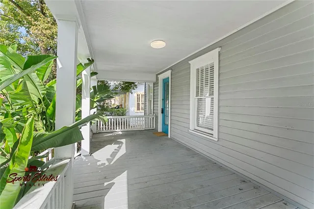 a view of outdoor space and porch
