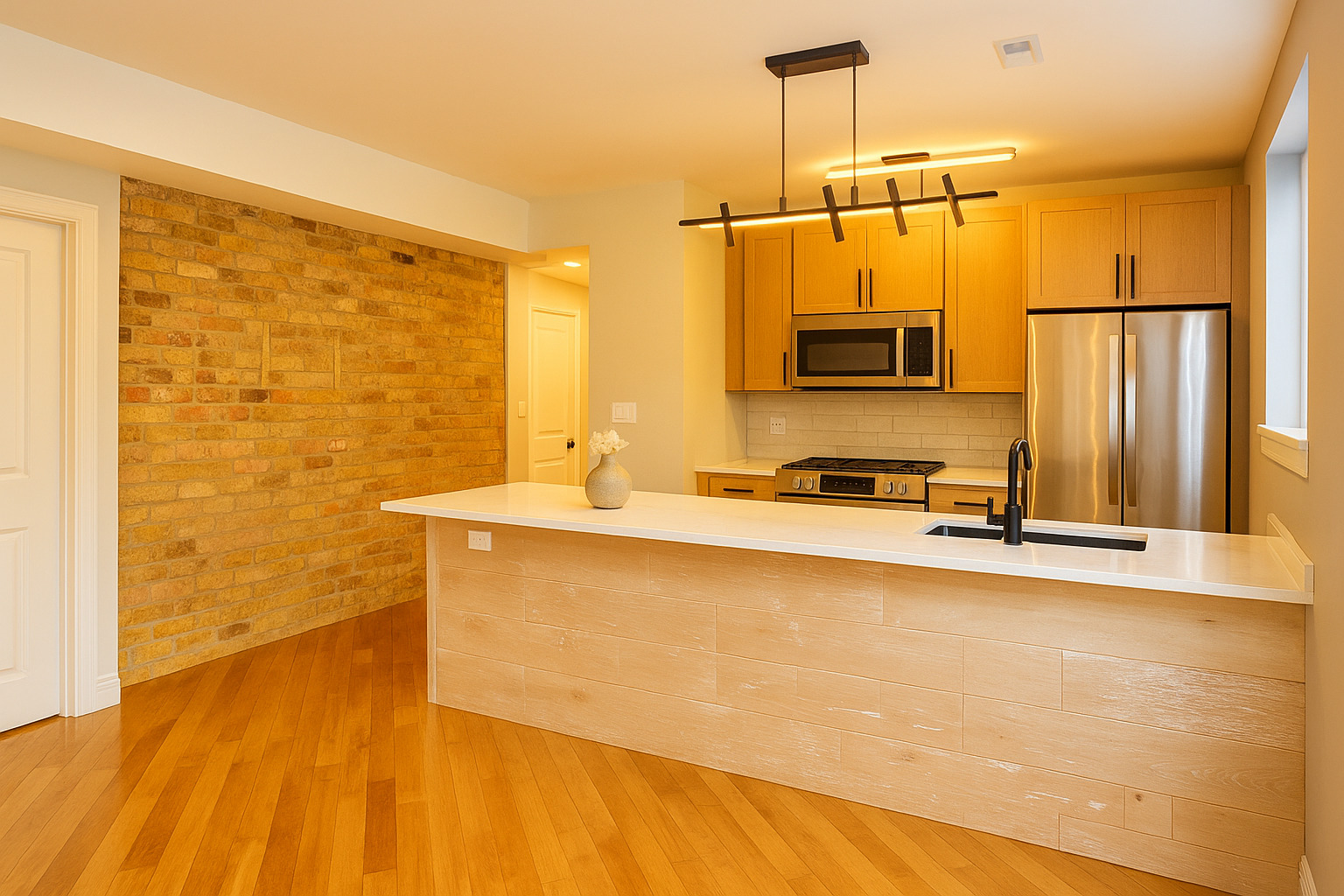 5200 North Winthrop Avenue, Unit 2S Chicago, IL 60640 - Photo 4 of 22 a bathroom with a granite countertop sink and a bathtub