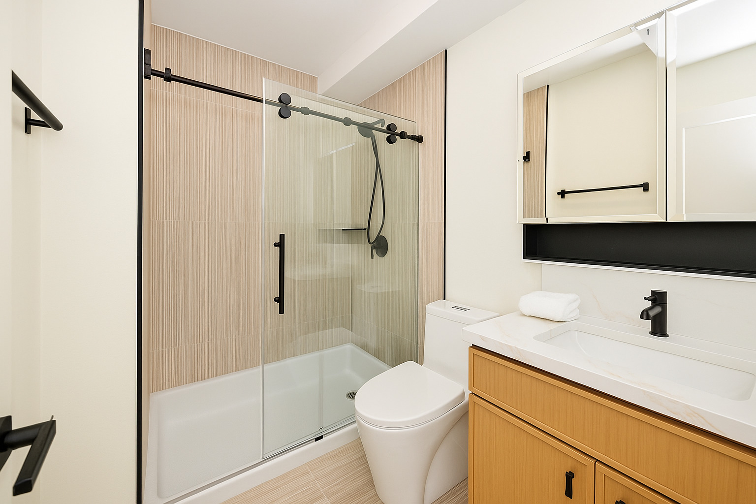 5200 North Winthrop Avenue, Unit 2S Chicago, IL 60640 - Photo 9 of 22 a bathroom with a sink a toilet and shower