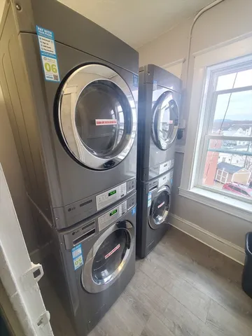 a view of washer and dryer in a utility room