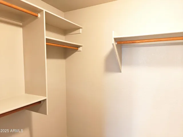 a close view of closet