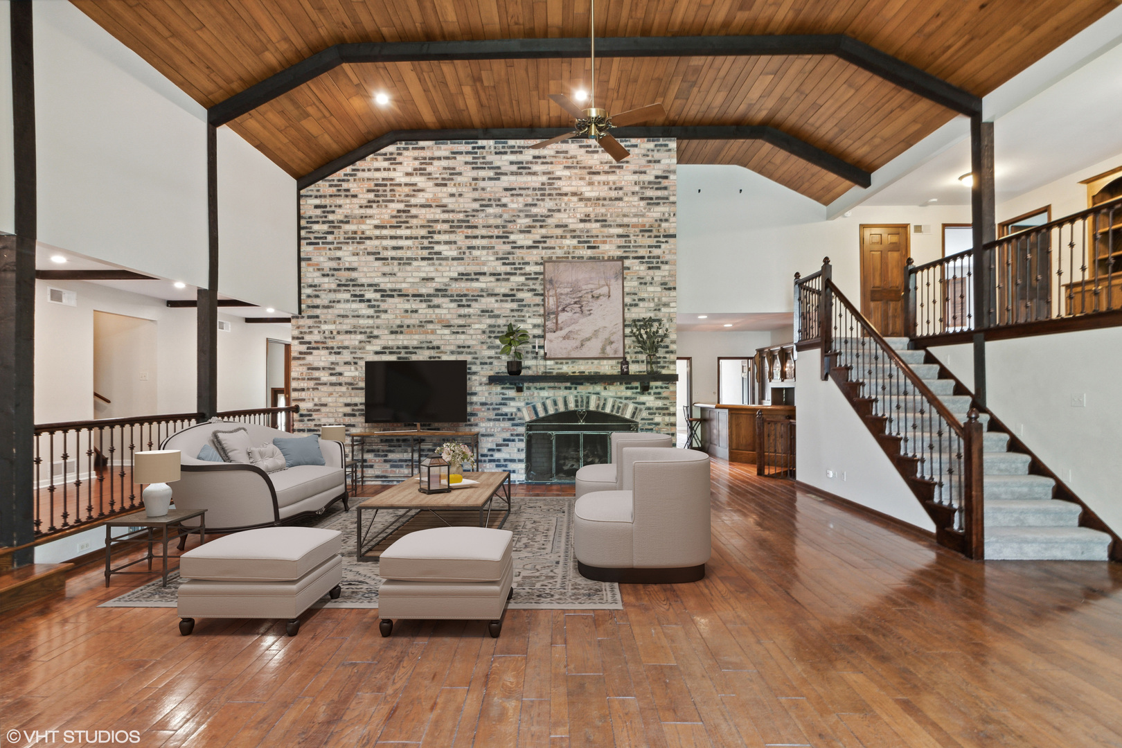 511 Aberdeen Road Frankfort, IL 60423 - Photo 12 of 48 a living room with furniture and a fireplace
