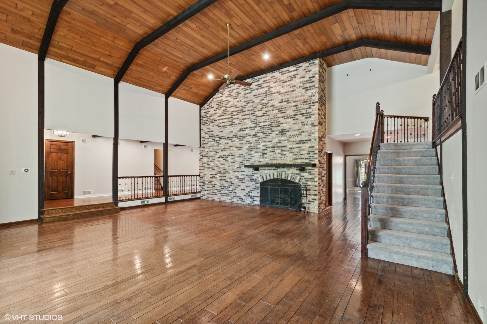 511 Aberdeen Road Frankfort, IL 60423 - Photo 15 of 48 a view of an empty room with wooden floor fireplace and a window