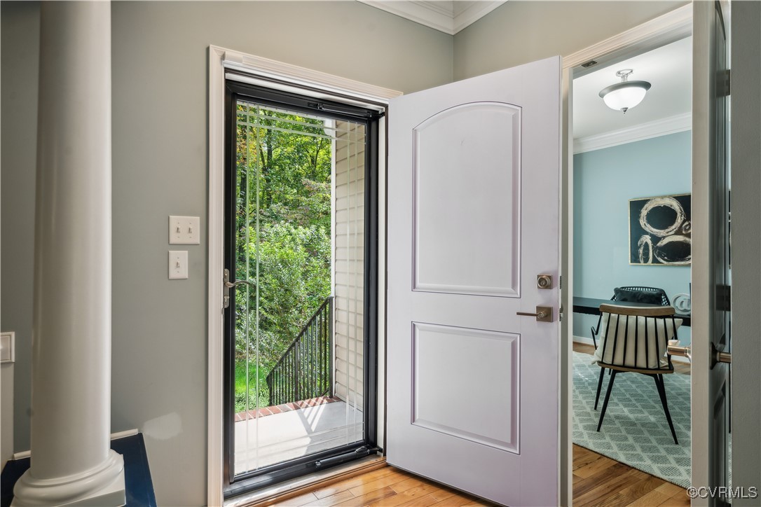 17300 Creekbed Road Chesterfield, VA 23838 - Photo 5 of 49 Front storm door with concrete front patio. Door o