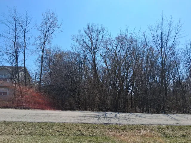 a view of yard covered with snow