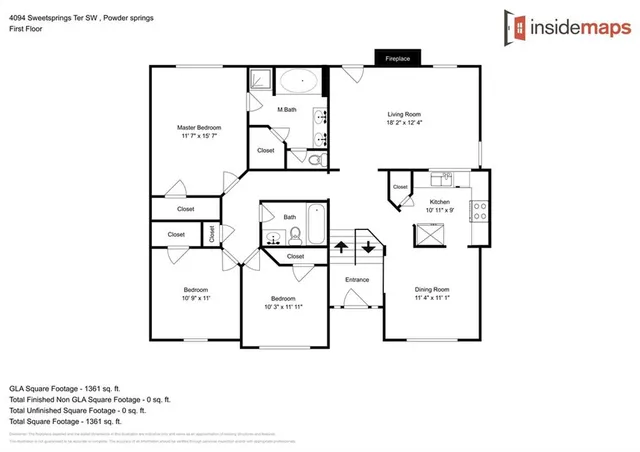 $2,075 | 4094 Sweetsprings Terrace Southwest, Powder Springs, GA 30127