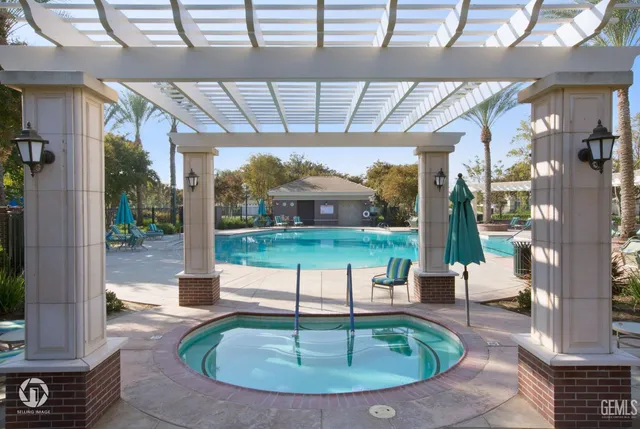 a view of a park with slide