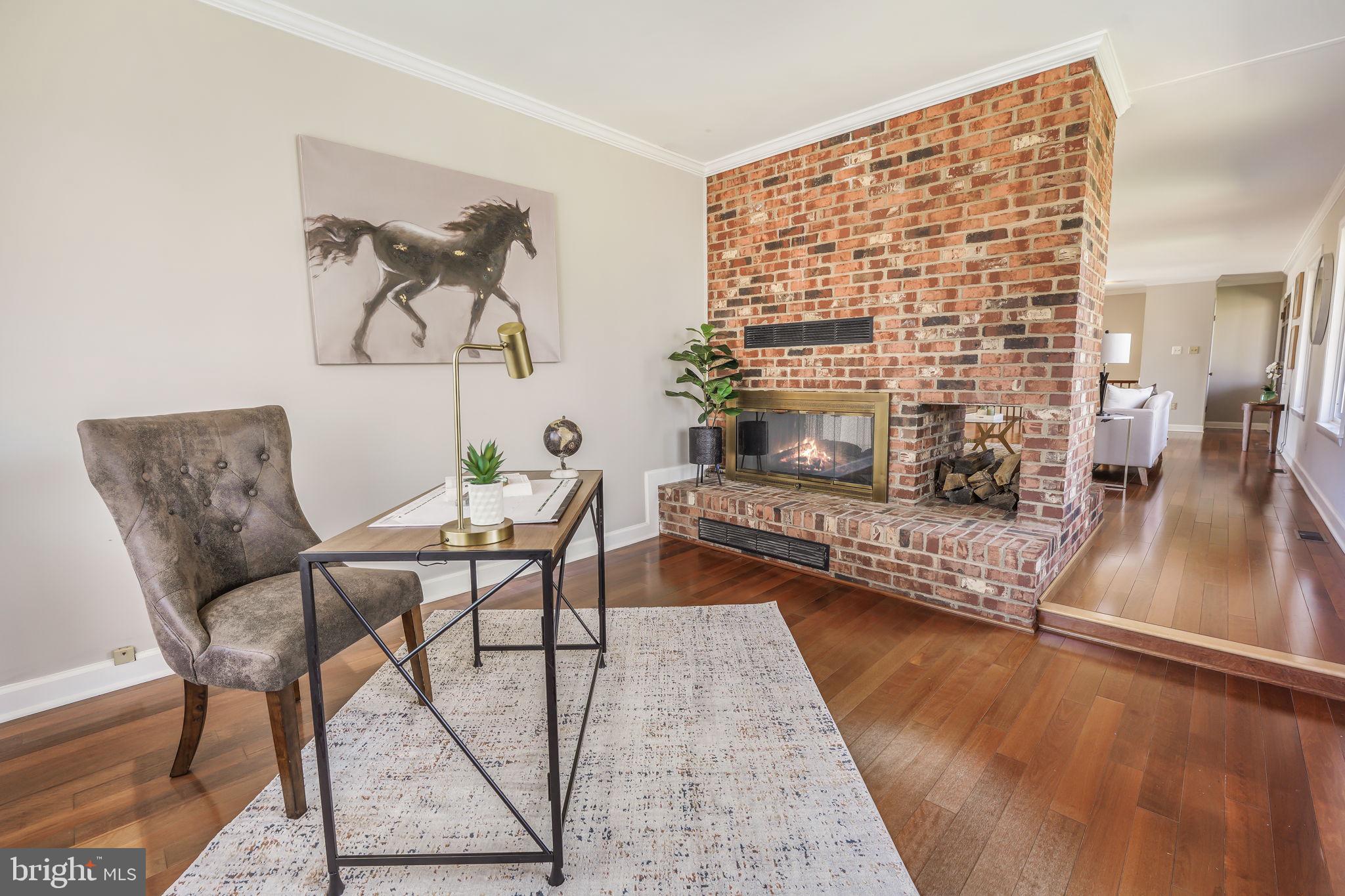 6239 Beverleys Mill Road Broad Run, VA 20137 - Photo 9 of 70 main level office behind brick fireplace